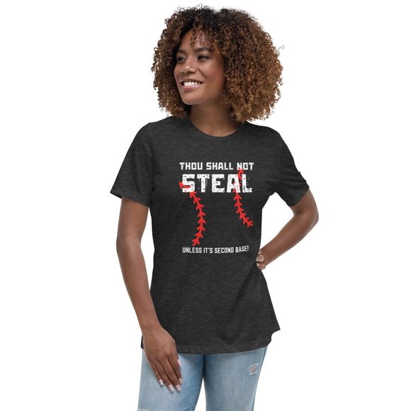 Thou Shall Not Steal Sports-Themed Shirt Baseball Mom Pride Baseball Fan Apparel - Picture 7 of 10